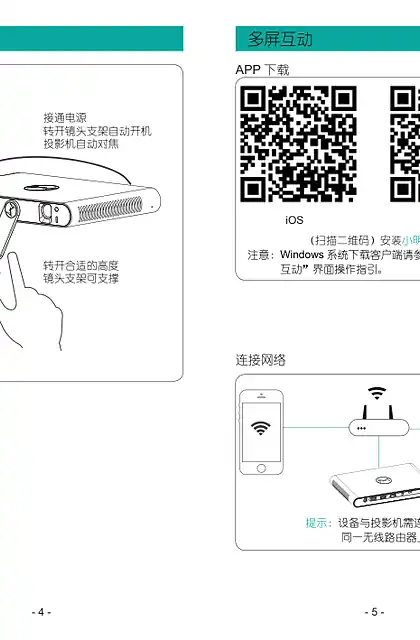 appotronics光峰激光微型投影机A62S A62C中英文快速操作指南